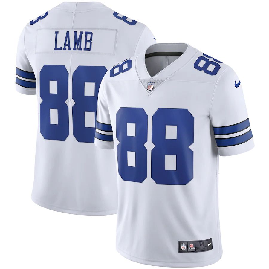 Men Dallas Cowboys #88 CeeDee Lamb Nike White Vapor Limited NFL Jersey